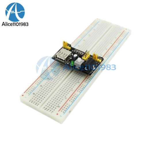 Mb102 Breadboard Power Supply Module 3.3v 5v Arduino Board+breadboard 830 Point